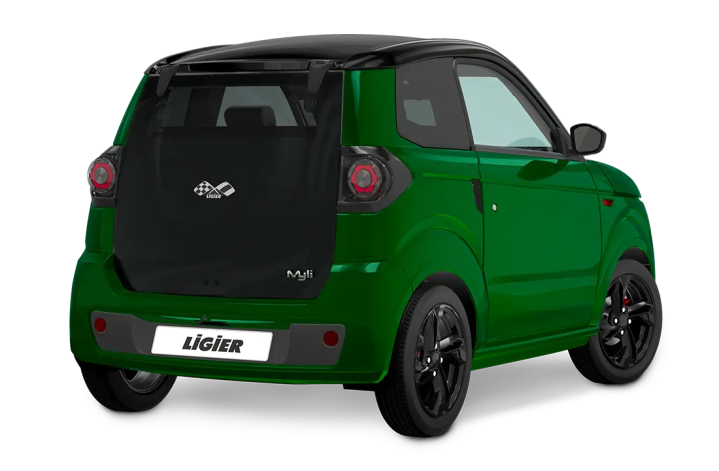 Arrière du véhicule MYLI E.pic Corse